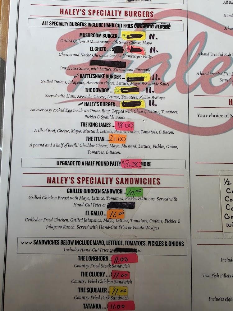 Haley's Menu image 3